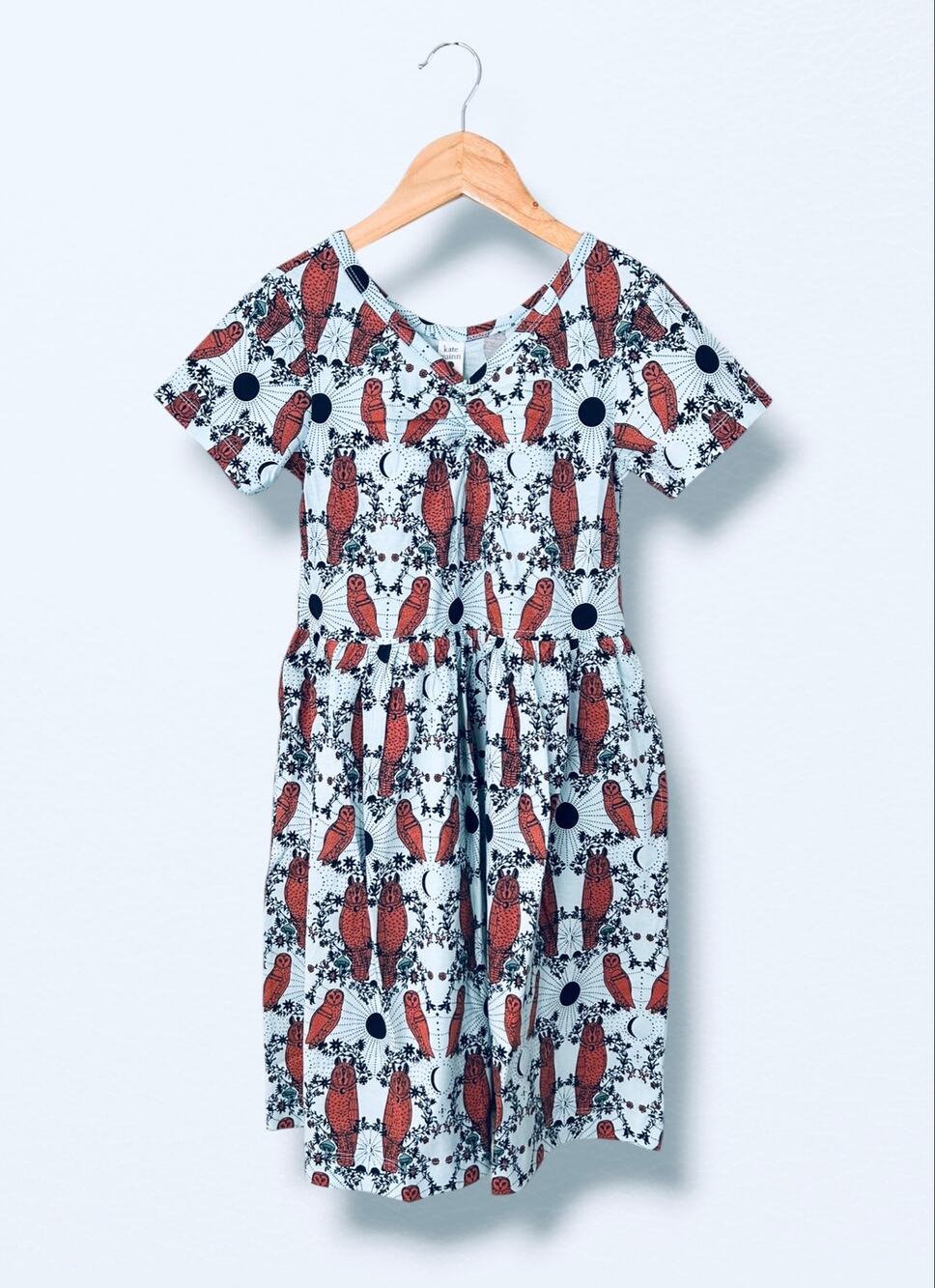 NWT Kate Quinn Mystical Owls Organic Twirl Dress, Size 7/8